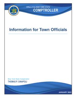 Information for Town Officials - New York State Comptroller