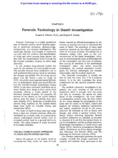 Forensic Toxicology in Death Investigation