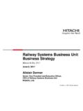 Railway Systems Business Unit Business Strategy - Hitachi