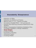 Bioavailability / Bioequivalence - bebac.at