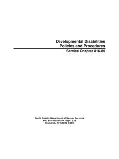Developmental Disabilities Policies and Procedures