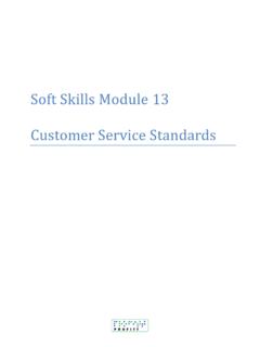 Soft Skills Module 13 Customer Service Standards