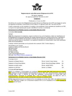 Reglamentaci&#243;n sobre Mercanc&#237;as Peligrosas de la IATA ...