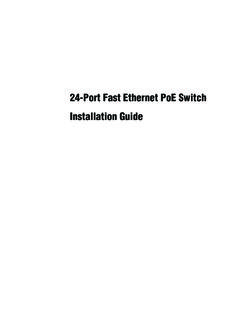 24-Port Fast Ethernet PoE Switch Installation Guide