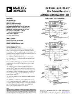 Low Power, 3.3 V, RS-232 Line Drivers ... - Analog Devices