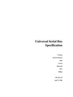 Universal Serial Bus Specification - PJRC
