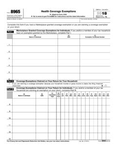 2018 Form 8965 - IRS tax forms