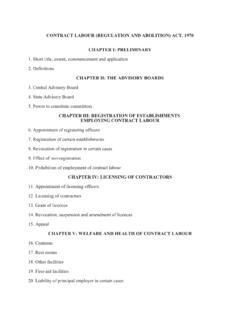 CONTRACT LABOUR (REGULATION AND ABOLITION) ACT, …