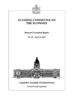 STANDING COMMITTEE ON THE ECONOMY - …