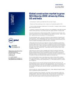 Global construction market to grow $8 trillion by 2030 ...