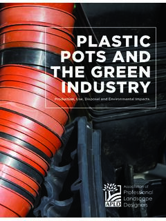 PLASTIC POTS AND THE GREEN INDUSTRY