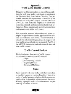Appendix Work Zone Traffic Control - Homepage &#187; NELHSF