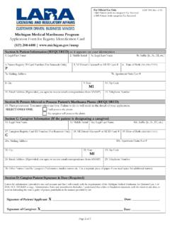 Michigan Medical Marihuana Program Application …