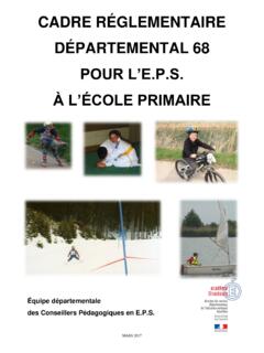 POUR L’E.P.S. &#192; L’&#201;COLE PRIMAIRE - crdp-strasbourg.fr