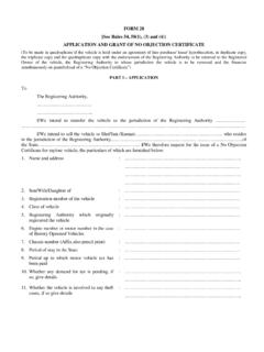 FORM 28 [See Rules 54, 58(1), (3) and (4)] APPLICATION AND ...