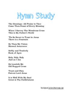 Hymn Study Printable - Faithful Provisions
