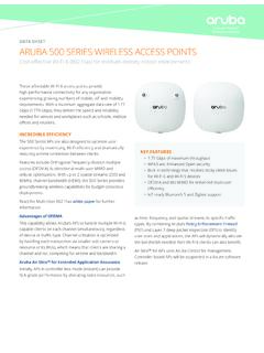 Aruba 500 Series Wireless Access Points Data Sheet