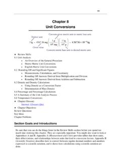 Chapter 8 Unit Conversions - An Introduction to Chemistry