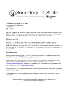 Continuity of Operations Plan - sos.wa.gov