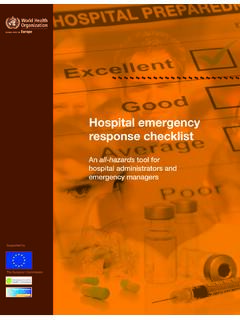 Hospital emergency response checklist