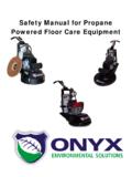 Safety Manual for Propane Powered Floor Care …