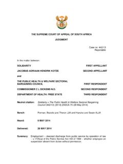 THE SUPREME COURT OF APPEAL OF SOUTH AFRICA …