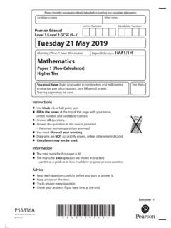 Level 1/Level 2 GCSE (9–1) Tuesday 21 May 2019