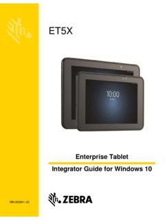 ET5X Integrator Guide for Windows 10 (en) - zebra.com