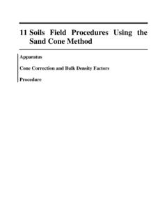 11 Soils Field Procedures Using the Sand Cone Method - …