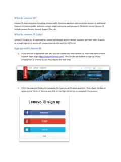What is Lenovo ID? What is Lenovo IT Code? Sign up with ...