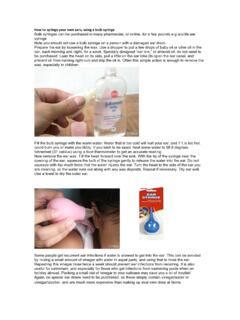 How to syringe your own ears, using a bulb syringe