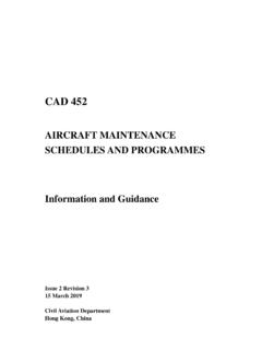CAD452 - AIRCRAFT MAINTENANCE SCHEDULES AND …
