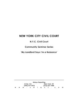 NEW YORK CITY CIVIL COURT - Judiciary of New York