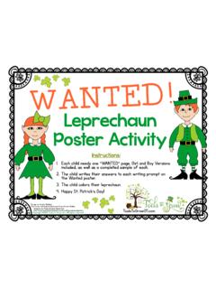 Leprechaun Poster Activity - Tools To Grow, Inc.