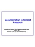 Documentation in Clinical Research