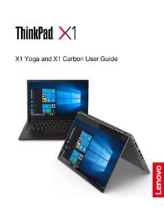 X1 Yoga and X1 Carbon User Guide - Lenovo