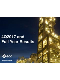 4Q2017 and Full Year Results - GCC
