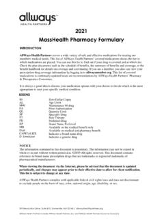 2021 MassHealth Pharmacy Formulary