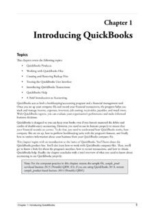 Chapter 1 Introducing QuickBooks - Intuit