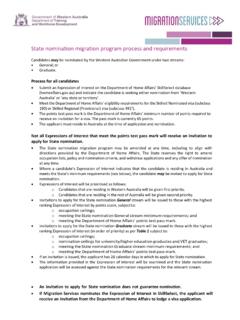 State nomination migration program process and requirements