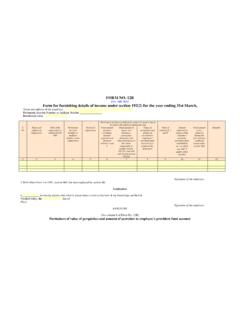 FORM NO. 12B Form for furnishing ... - Income Tax Department