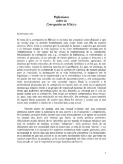 Reflexiones sobre la Corrupci&#243;n en M&#233;xico - UNAM