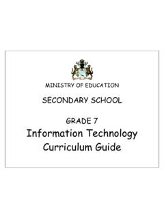 SECONDARY SCHOOL GRADE 7 Information Technology …
