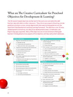 What are The Creative Curriculum for Preschool Objectives ...