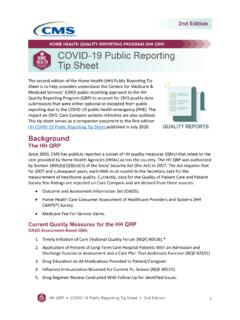 Second Edition HH QRP COVID-19 Public Reporting Tip Sheet