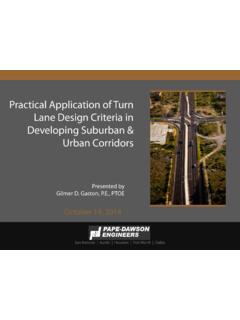 Practical Application of Turn Lane Design Criteria in ...