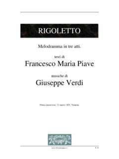testi di Francesco Maria Piave Giuseppe Verdi