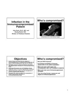 Infections in the Immunocompromised Patient