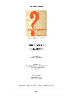 The Scout’s Quiz Book