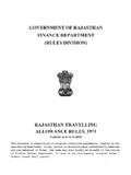 GOVERNMENT OF RAJASTHAN FINANCE …